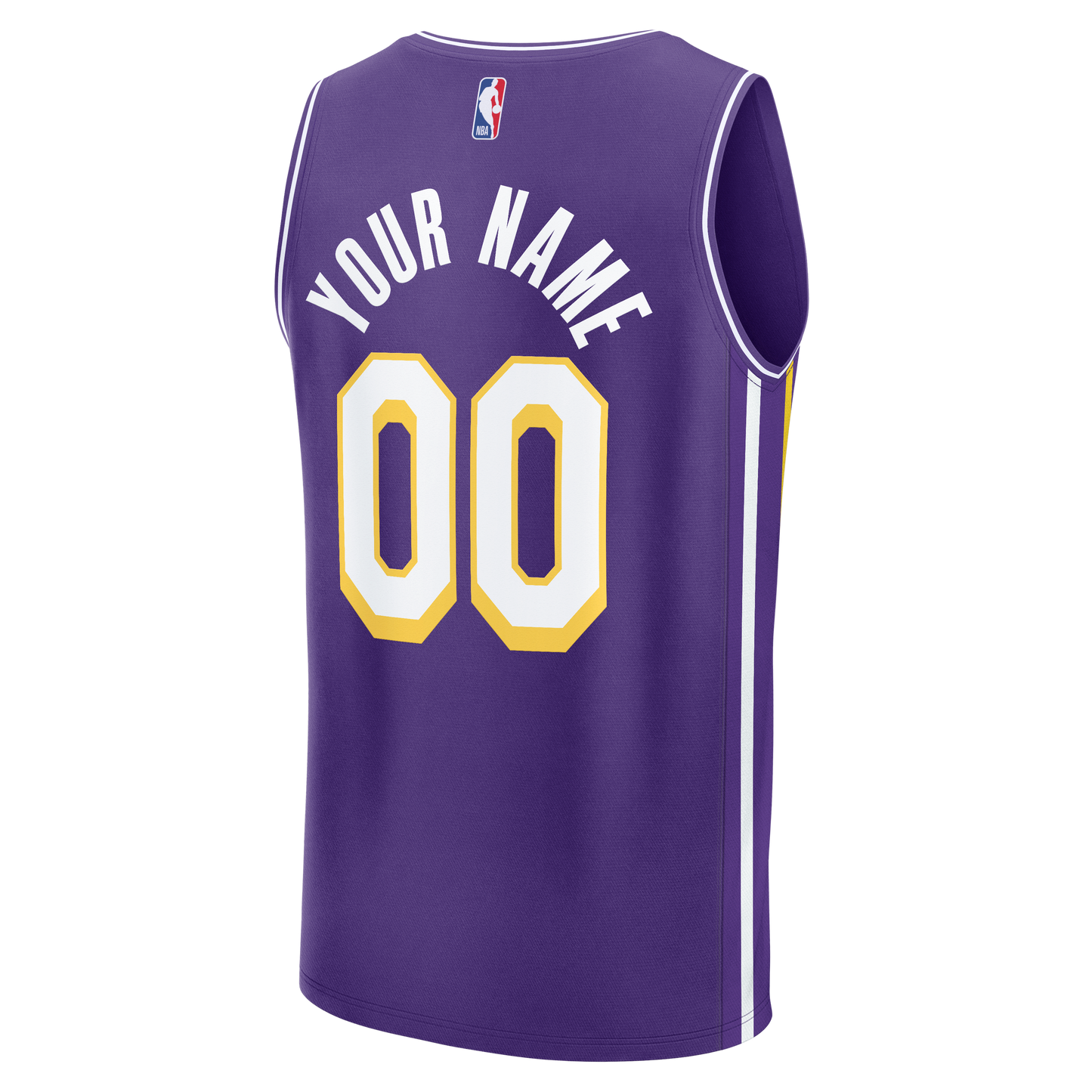 Los Angeles Lakers Fanatics Youth Fast Break Custom Jersey - Statement Edition - Purple