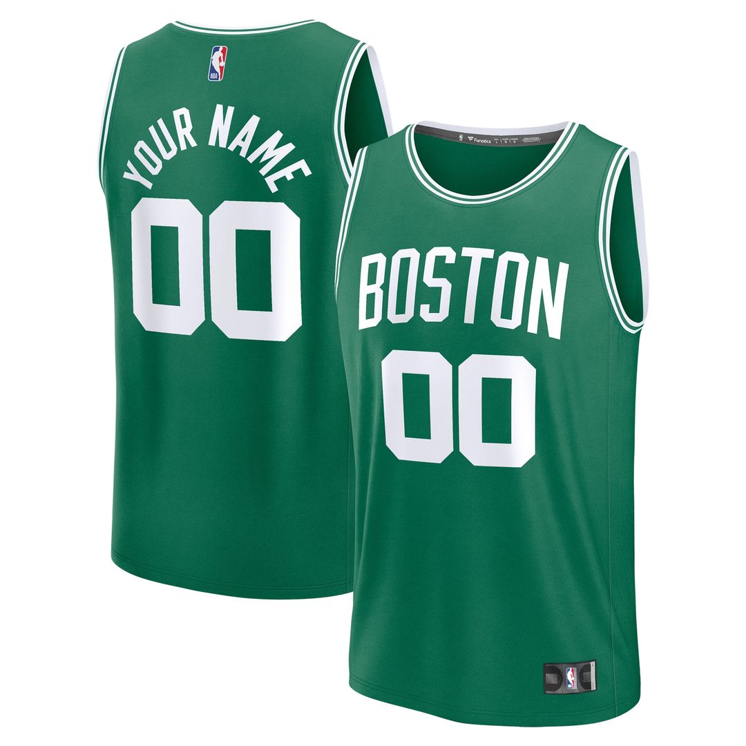 Boston Celtics Fanatics Youth Fast Break Custom Replica Jersey - White  - Association Edition