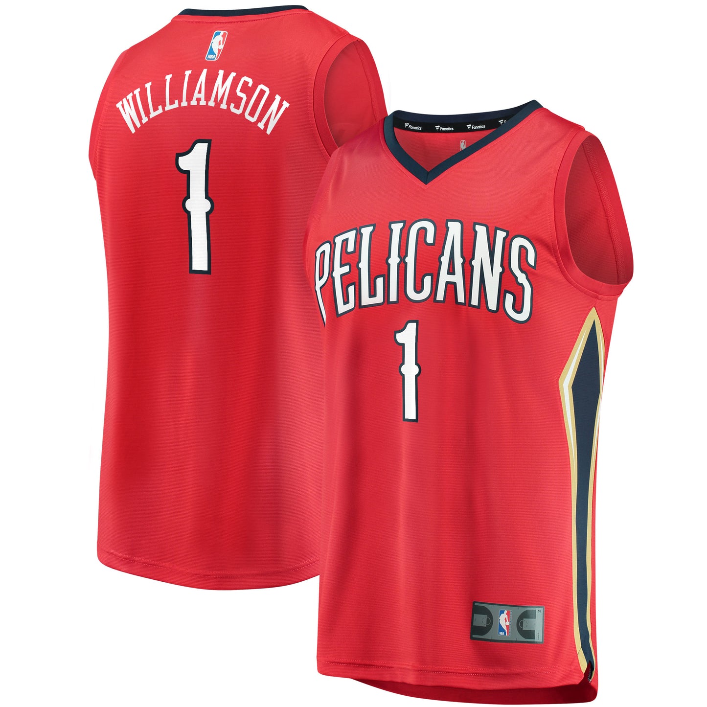 Zion Williamson New Orleans Pelicans Fanatics Replica Fast Break Jersey Navy - Icon Edition
