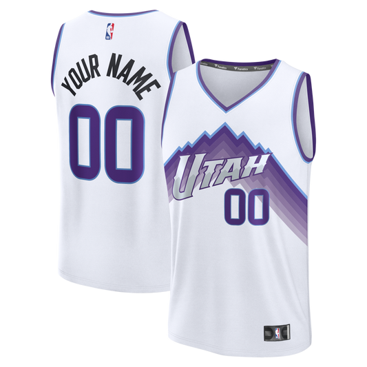 Utah Jazz Fanatics Youth Fast Break Replica Custom Jersey - Association Edition