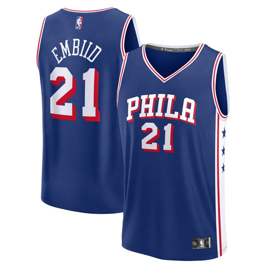 Joel Embiid Philadelphia 76ers Fanatics Fast Break Replica Player Jersey - Icon Edition - Royal