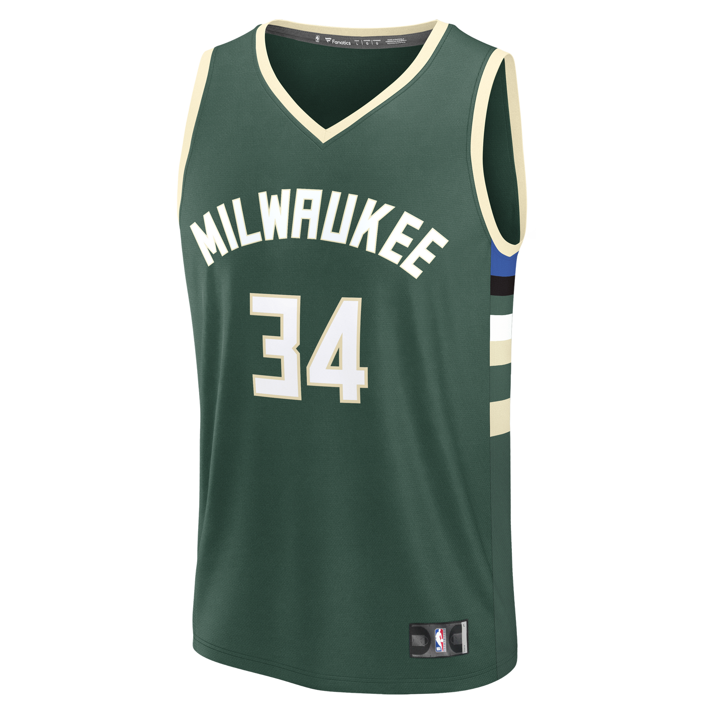 Giannis Antetokounmpo Milwaukee Bucks Fanatics Youth Fast Break Replica Player Jersey - Icon Edition - Hunter Green