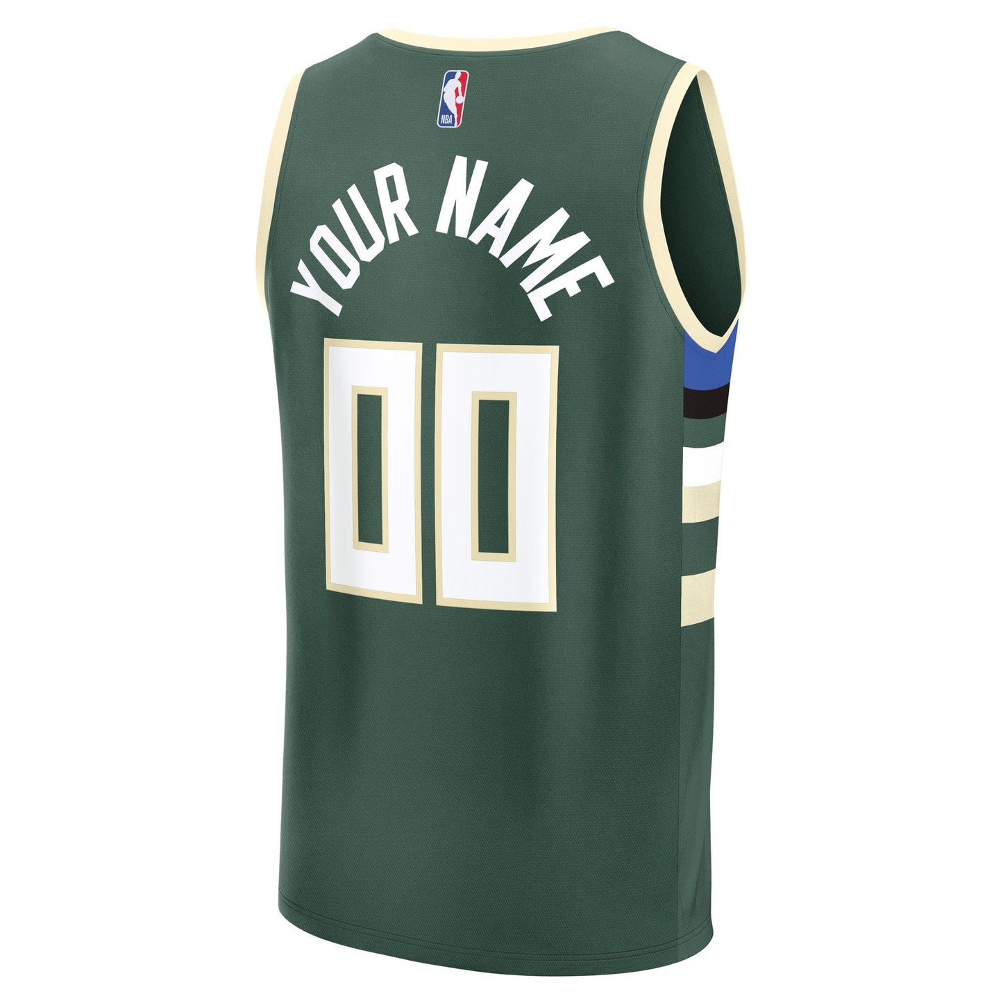 Milwaukee Bucks Fanatics Youth Fast Break Custom Replica Jersey - White  - Association Edition