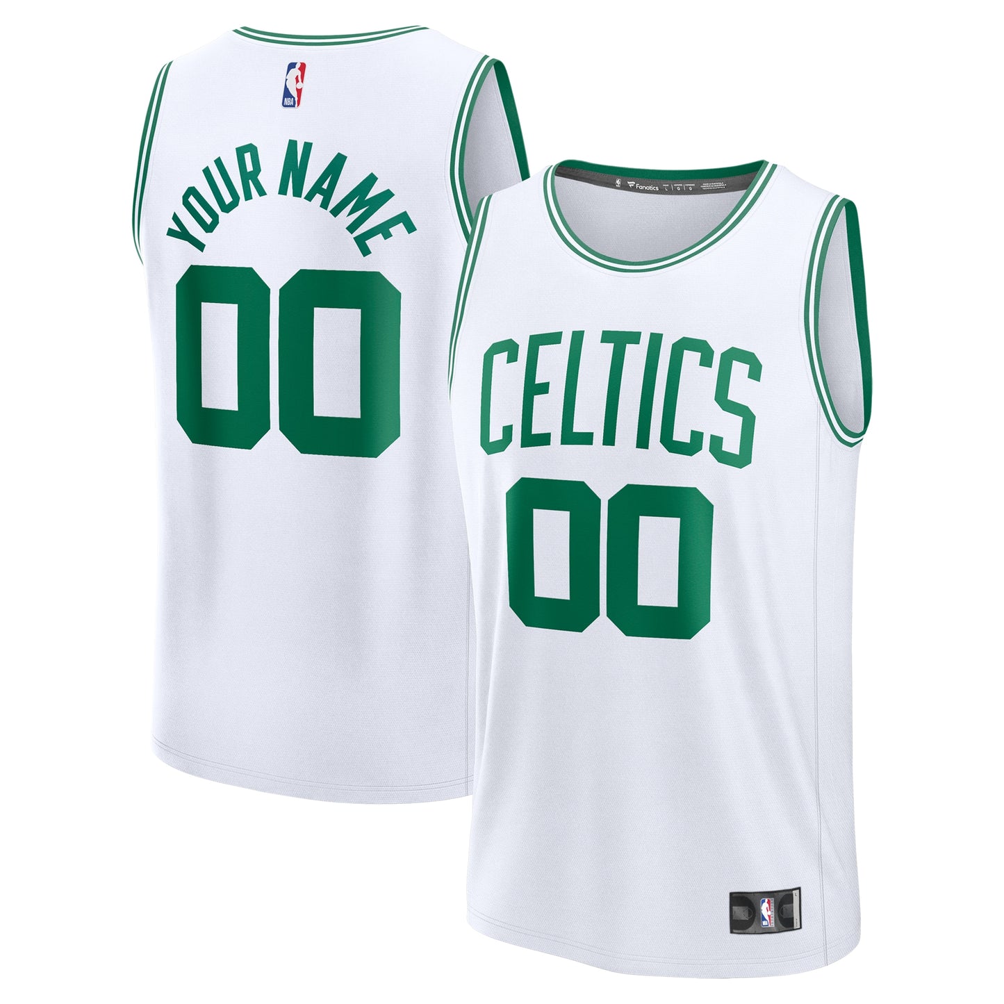 Boston Celtics Fanatics Fast Break Custom Jersey - Icon Edition - Kelly Green