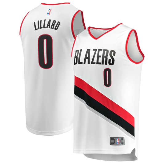 Damian Lillard Portland Trail Blazers Fanatics Fast Break Replica Jersey - White - Association Edition