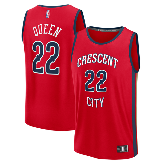 Derik Queen New Orleans Pelicans Fanatics Fast Break Replica Player Jersey - Statement Edition - Red