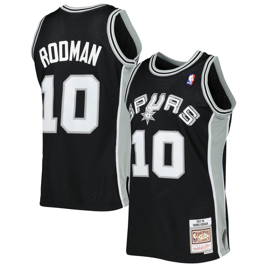 Dennis Rodman San Antonio Spurs Mitchell & Ness 1993/94 Hardwood Classics Swingman Jersey - Black