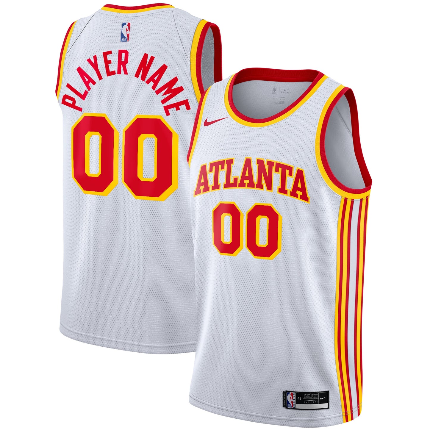 Atlanta Hawks Nike 2020/21 Swingman Custom Jersey - Icon Edition - Red