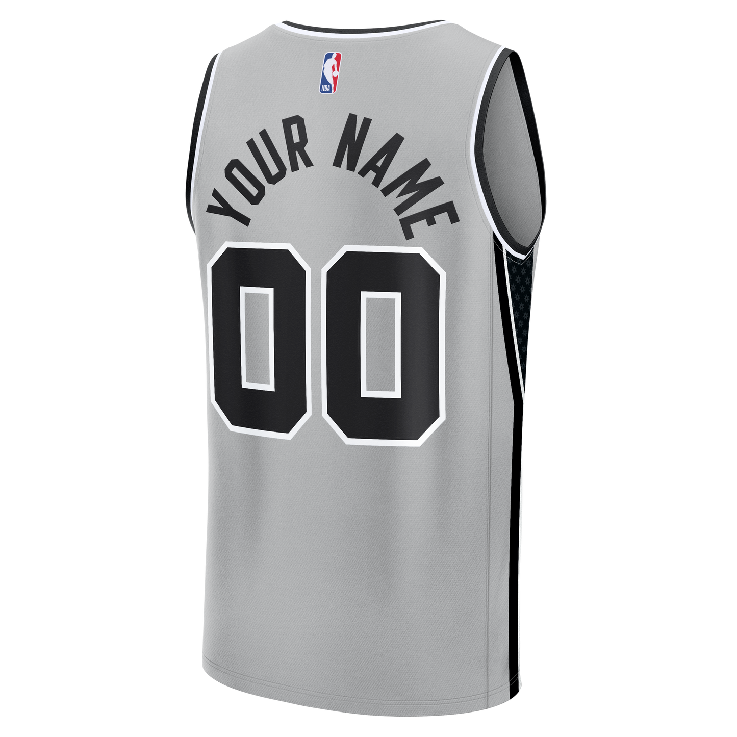 San Antonio Spurs Fanatics Youth Fast Break Custom Jersey - Statement Edition - Silver