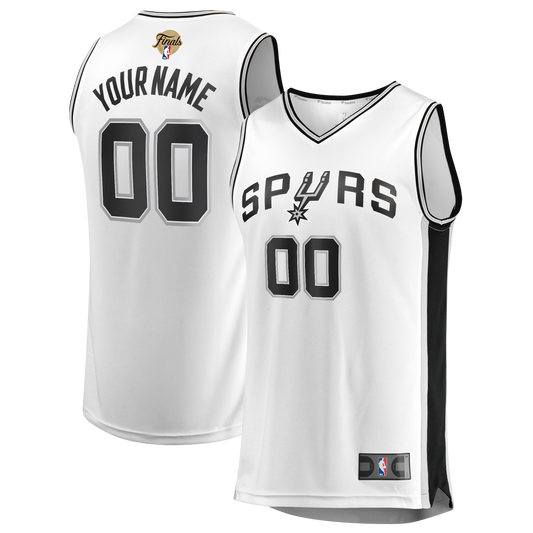 San Antonio Spurs Fanatics 2026 NBA Finals Fast Break Custom Jersey - Association Edition - White