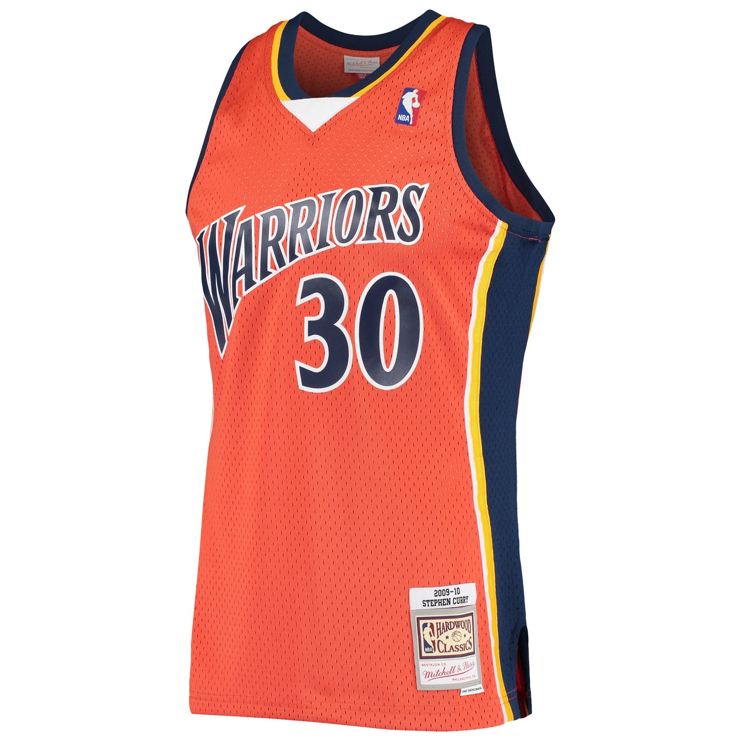 Stephen Curry Golden State Warriors Mitchell & Ness Hardwood Classics Swingman Jersey - Orange