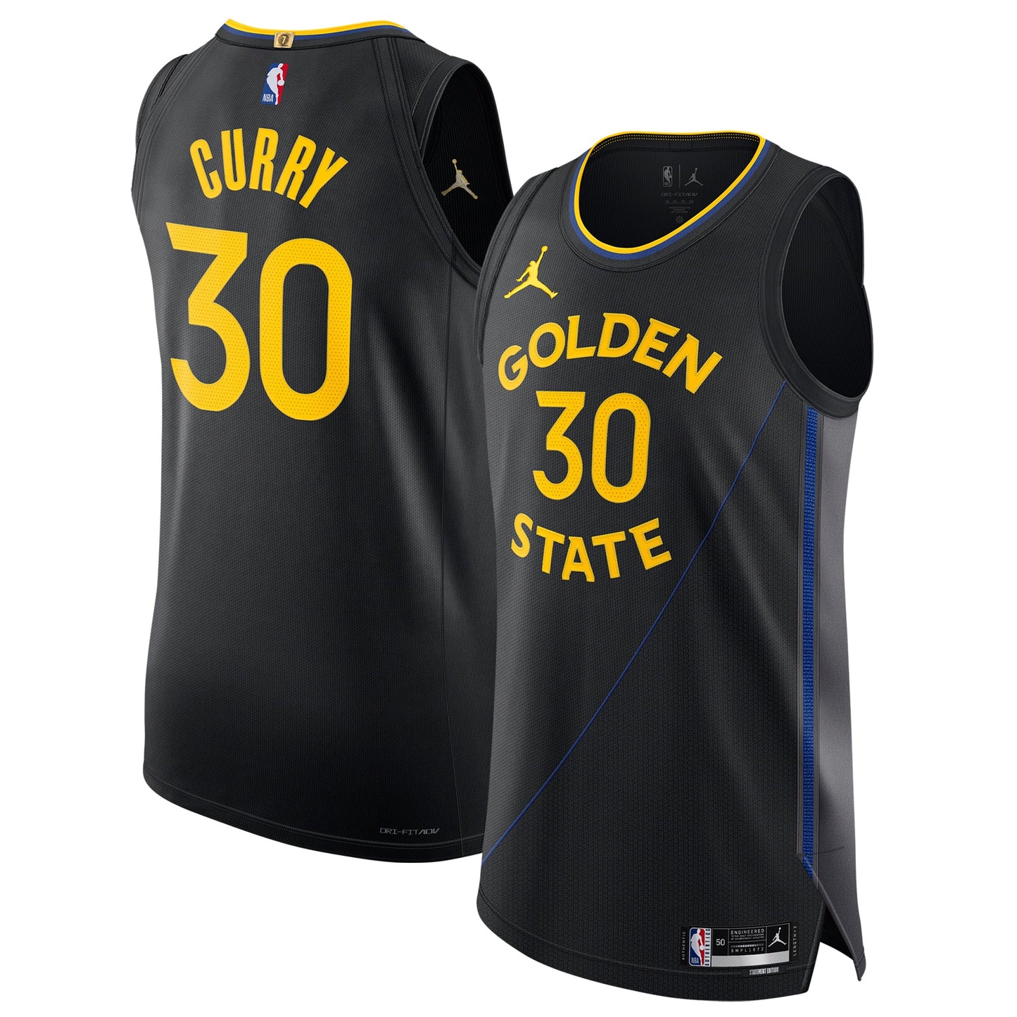 Stephen Curry Golden State Warriors Jordan Brand 2024/25 Authentic Jersey - Statement Edition - Black