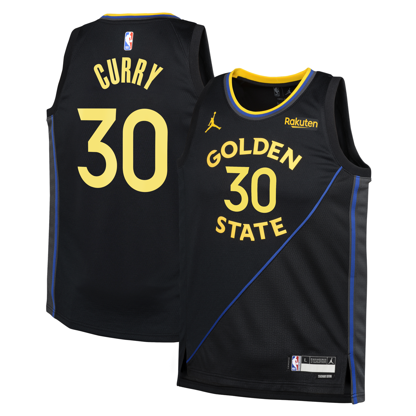 Stephen Curry Golden State Warriors Jordan Brand Youth Swingman Player Jersey - Statement Edition - Black