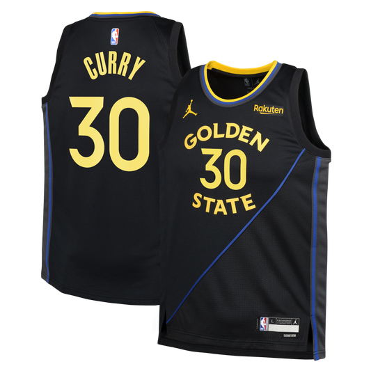 Stephen Curry Golden State Warriors Jordan Brand Youth Swingman Player Jersey - Statement Edition - Black