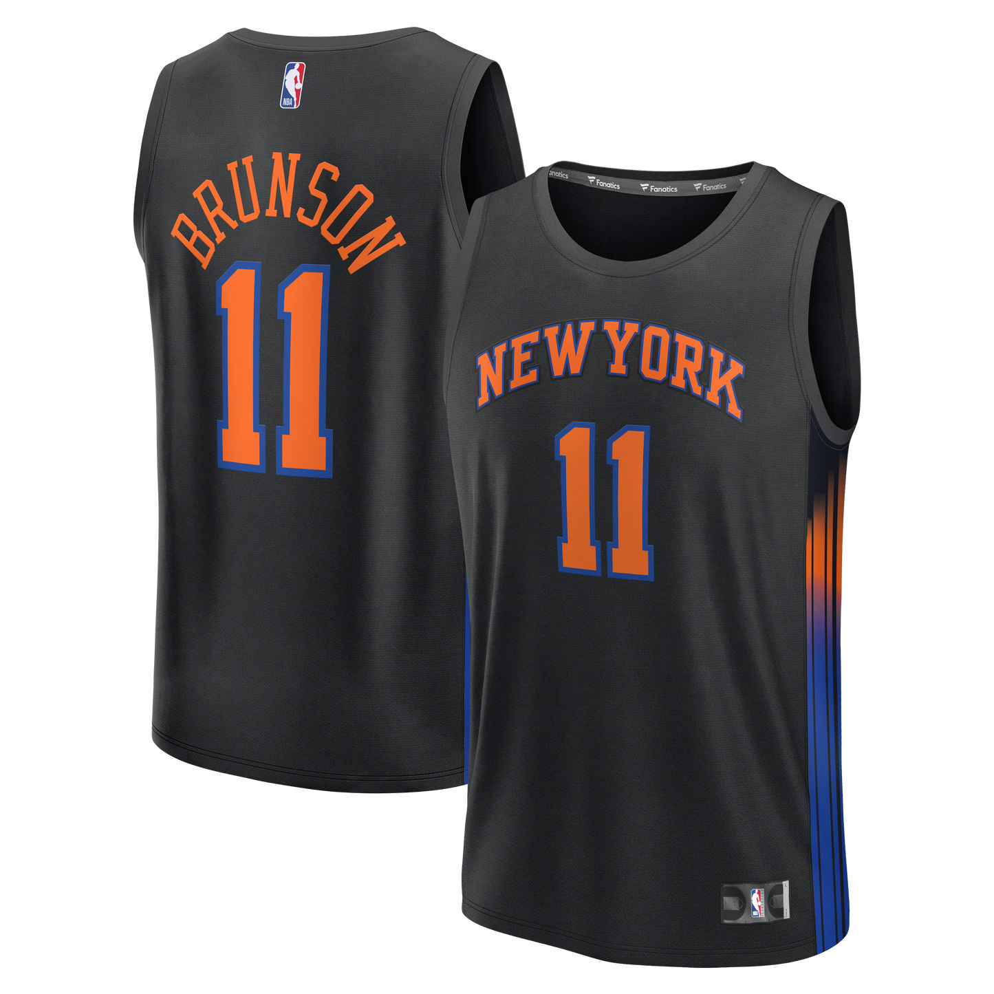 Jalen Brunson New York Knicks Fanatics Youth  Fast Break Jersey - Statement Edition - Black