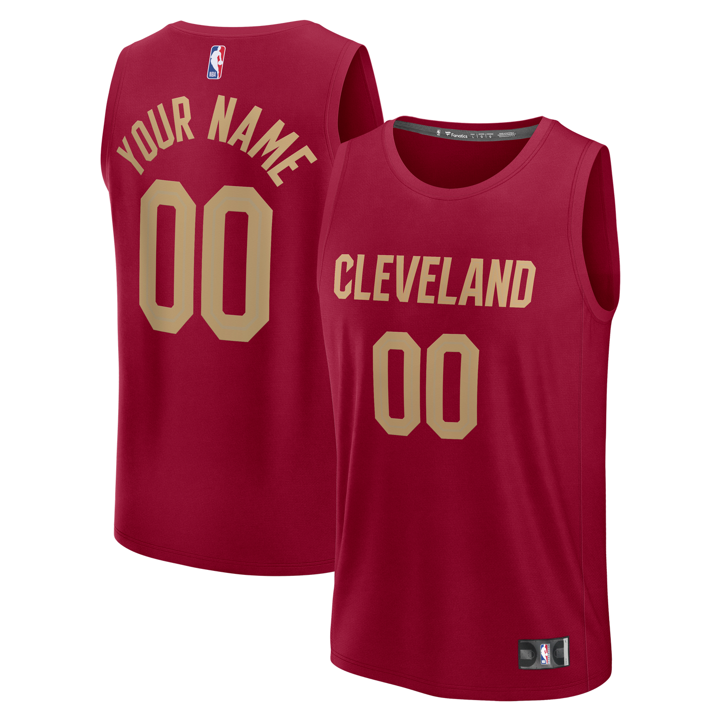 Cleveland Cavaliers Fanatics Youth Fast Break Custom Jersey - Statement Edition - Black