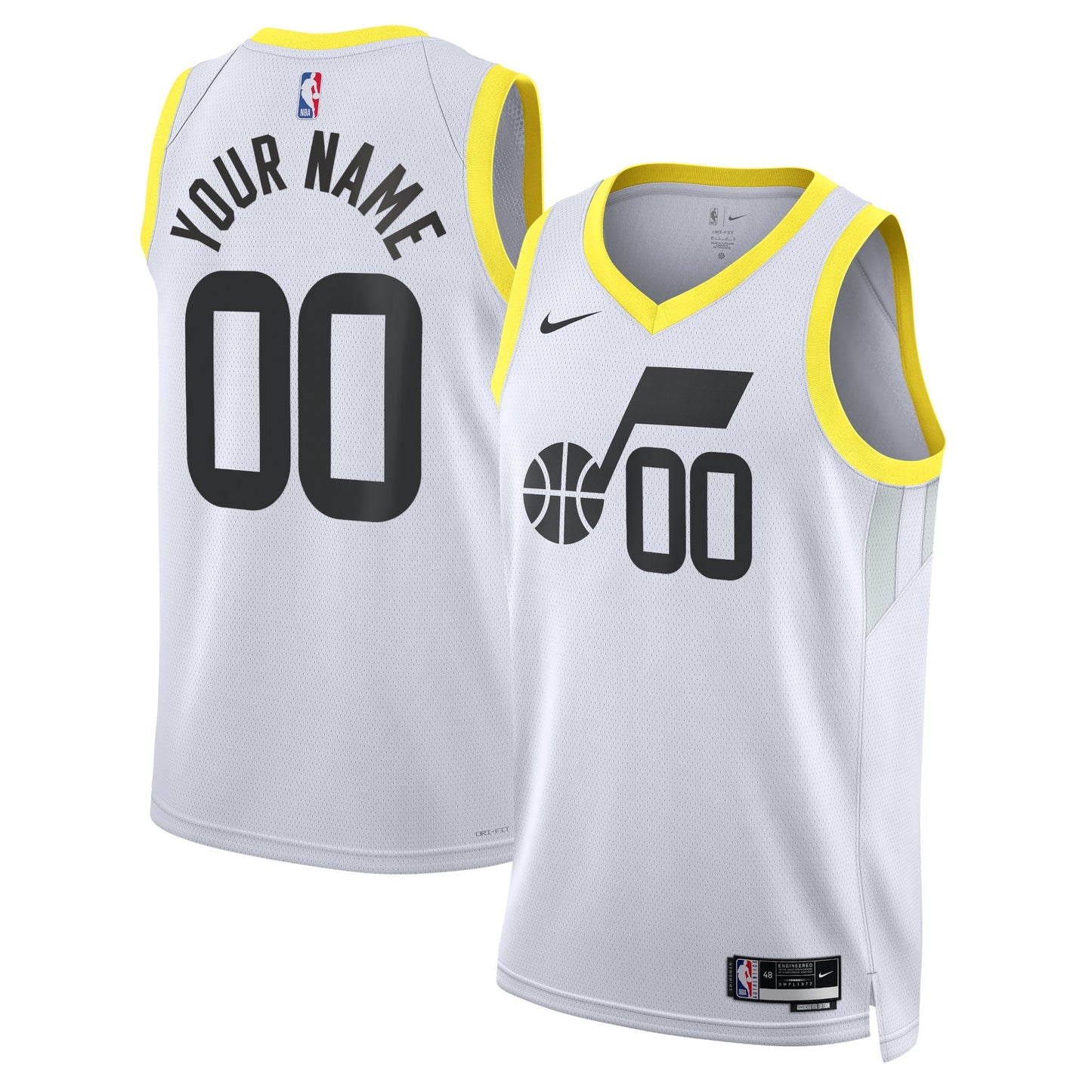 Utah Jazz Nike Unisex Swingman Custom Jersey Gold - Icon Edition
