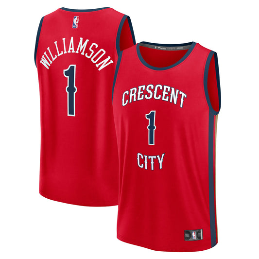 Zion Williamson New Orleans Pelicans Fanatics Fast Break Replica Player Jersey - Statement Edition - Red
