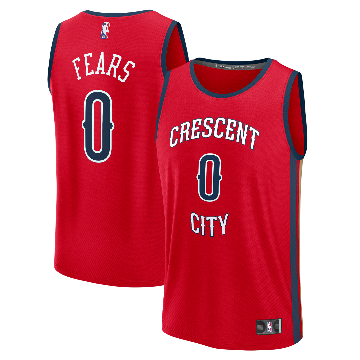 Jeremiah Fears New Orleans Pelicans Fanatics Fast Break Replica Player Jersey - Statement Edition - Red