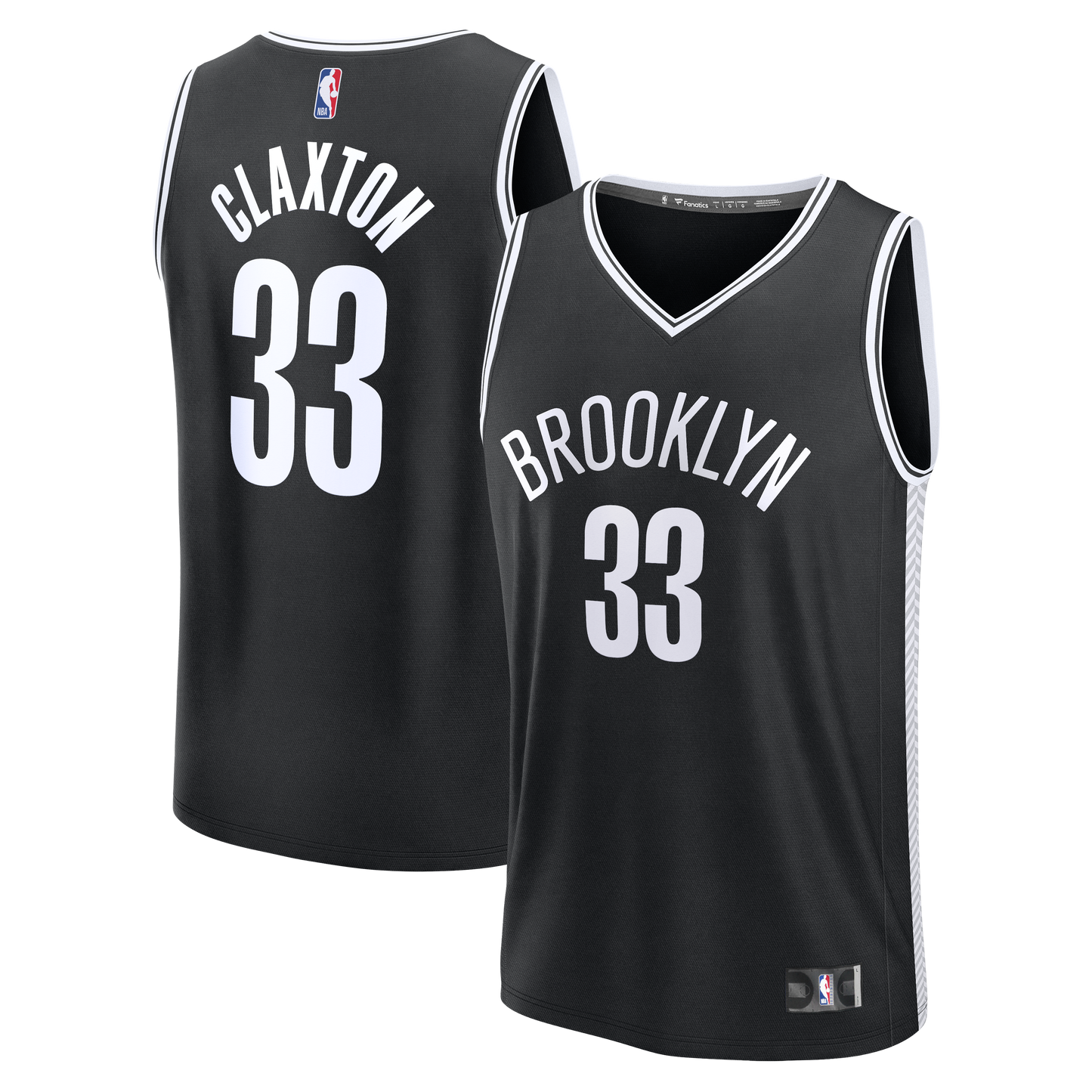 Nic Claxton Brooklyn Nets Fanatics Fast Break Replica Jersey - Black - Icon Edition