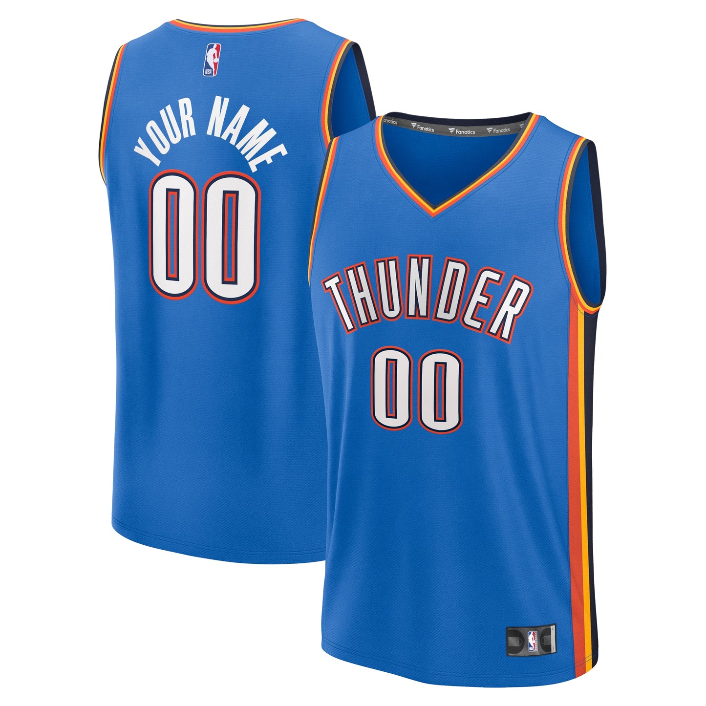 Oklahoma City Thunder Fanatics Youth Fast Break Custom Jersey - Association Edition - White