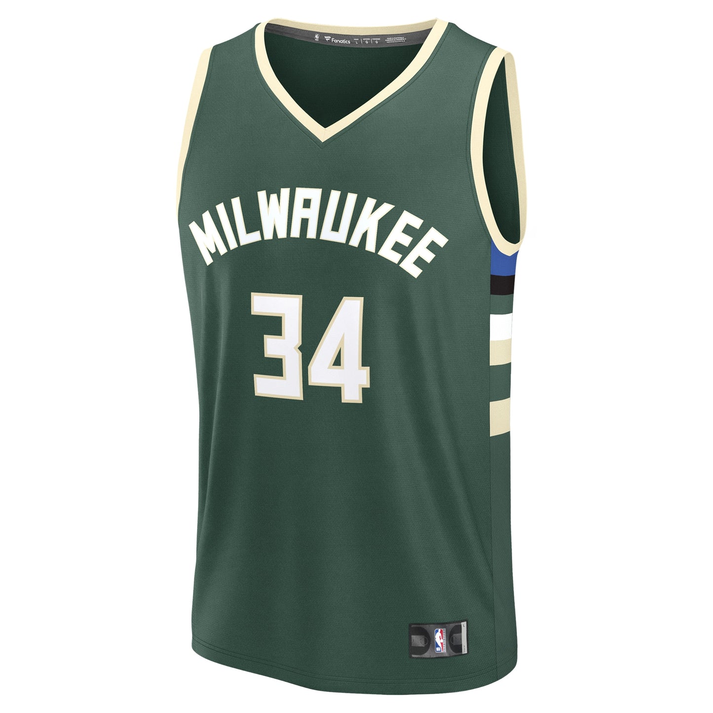 Giannis Antetokounmpo Milwaukee Bucks Fanatics Youth Fast Break Replica Player Jersey - Icon Edition - Hunter Green