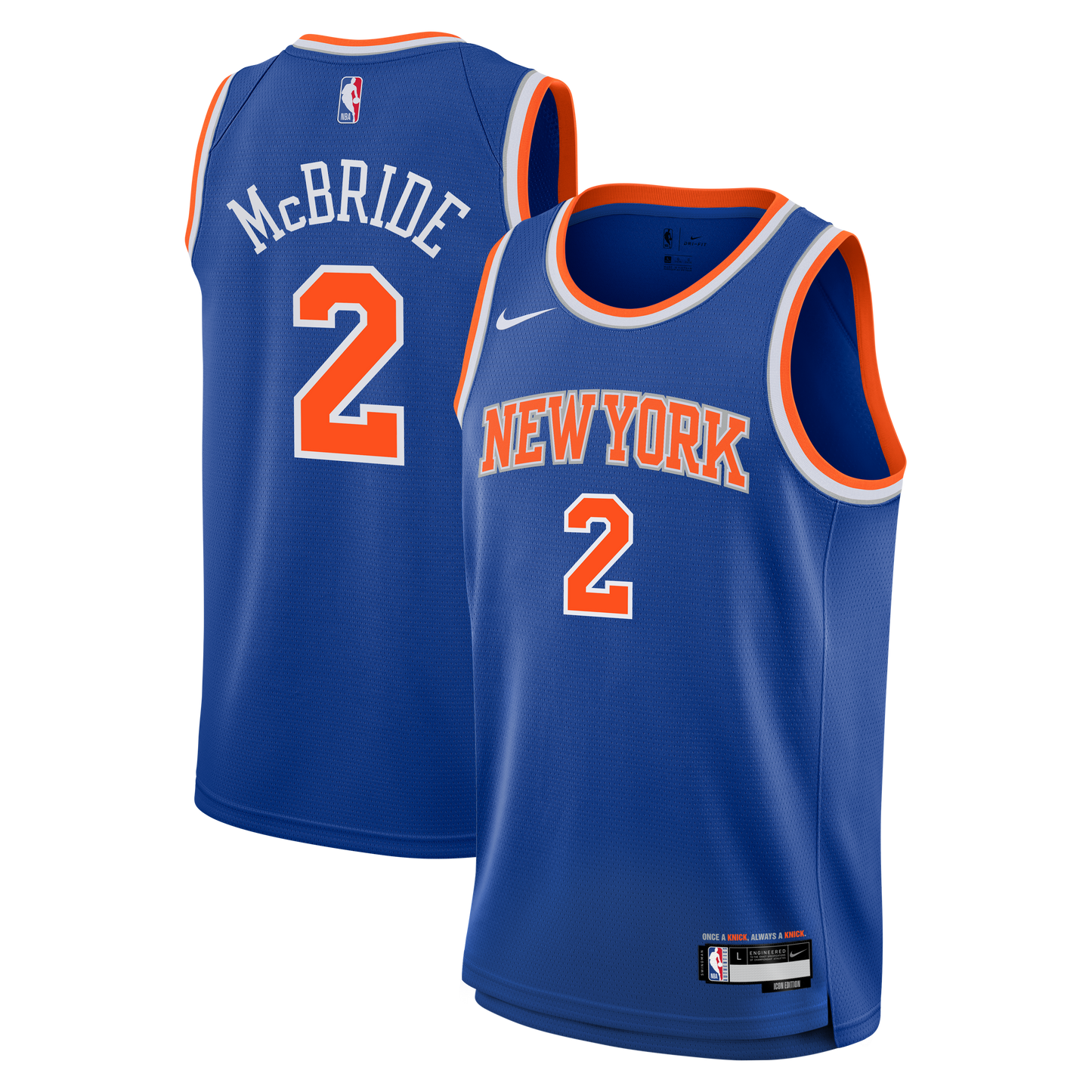 Miles McBride New York Knicks Nike Youth Swingman Jersey - Icon Edition - Blue