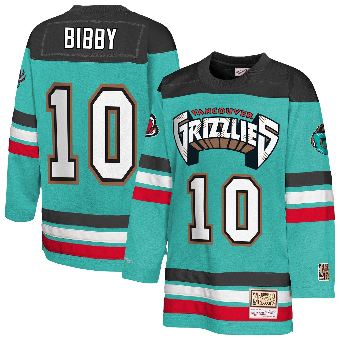 Mike Bibby Memphis Grizzlies Mitchell & Ness Youth Maxxed Out 2.0 Fashion Hockey Jersey - Turquoise