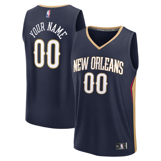 New Orleans Pelicans Fanatics Fast Break Custom Jersey - Icon Edition - Navy
