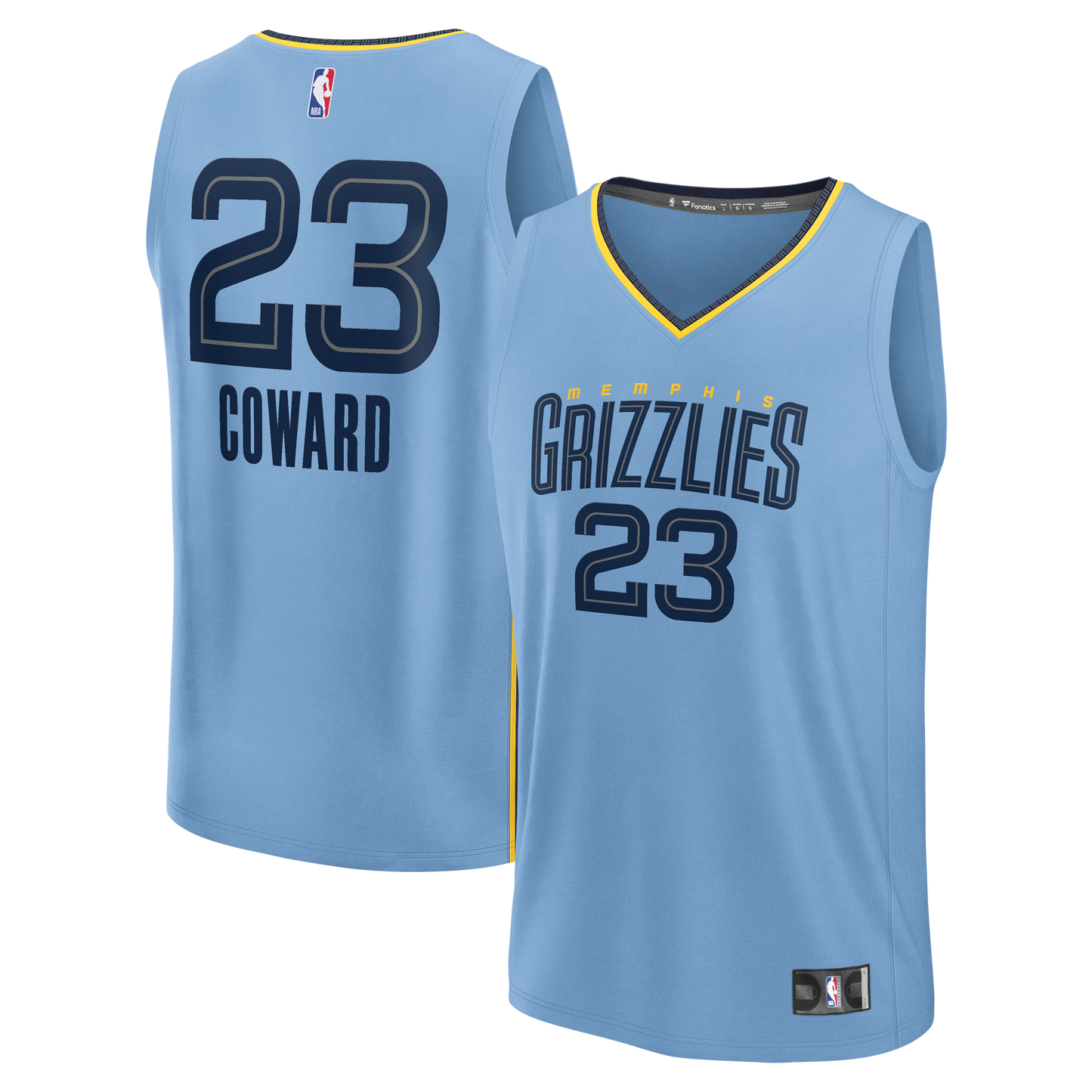 Cedric Coward Memphis Grizzlies Fanatics Fast Break Replica Player Jersey - Statement Edition - Light Blue