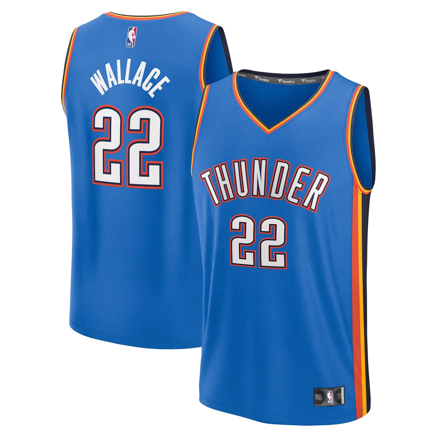 Cason Wallace Oklahoma City Thunder Fanatics Fast Break Replica Player Jersey - Icon Edition - Blue