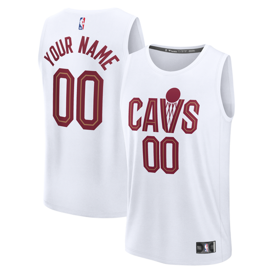 Cleveland Cavaliers Fanatics Youth Fastbreak Custom Jersey - Association Edition - White
