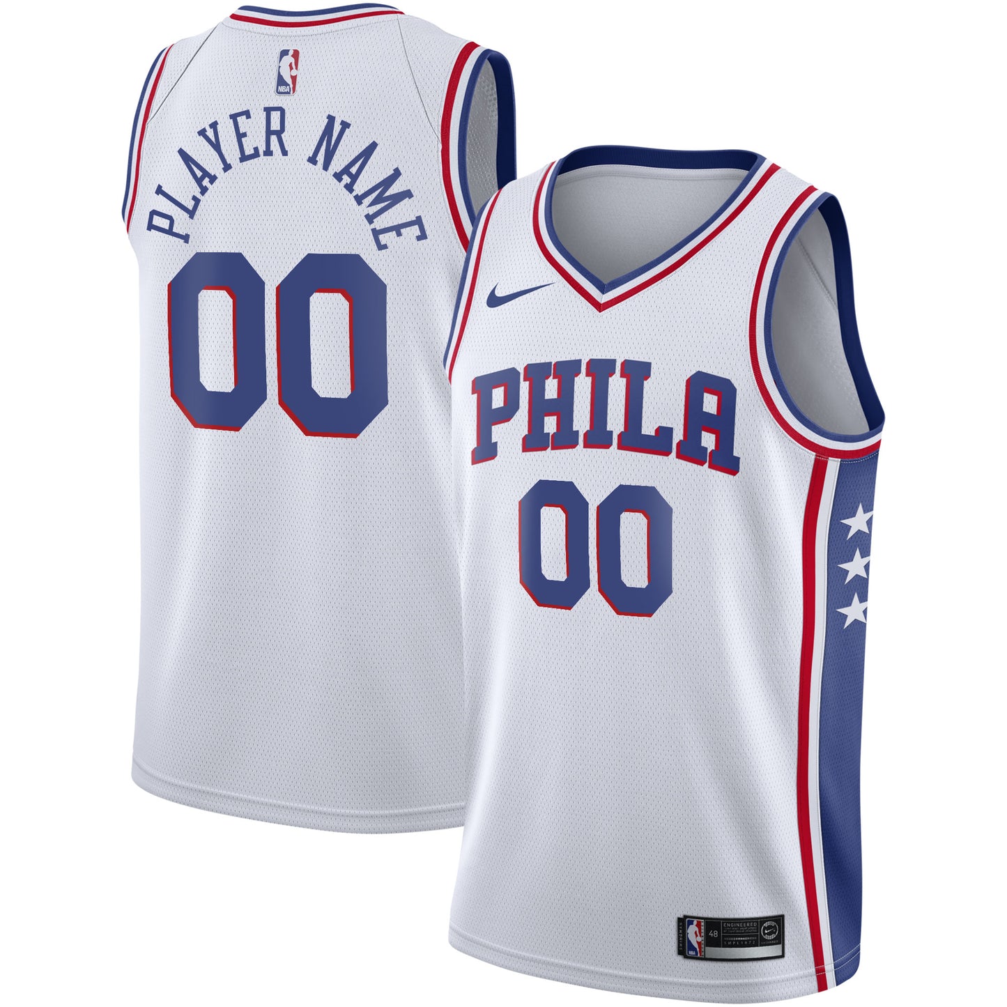 Philadelphia 76ers Nike 2020/21 Swingman Custom Jersey - Icon Edition - Royal