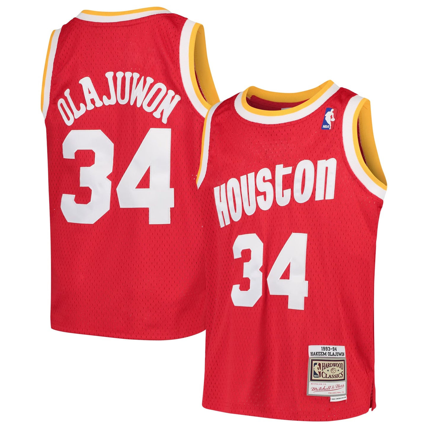 Hakeem Olajuwon Houston Rockets Mitchell & Ness Youth 1996/97 Hardwood Classics Swingman Jersey - Red