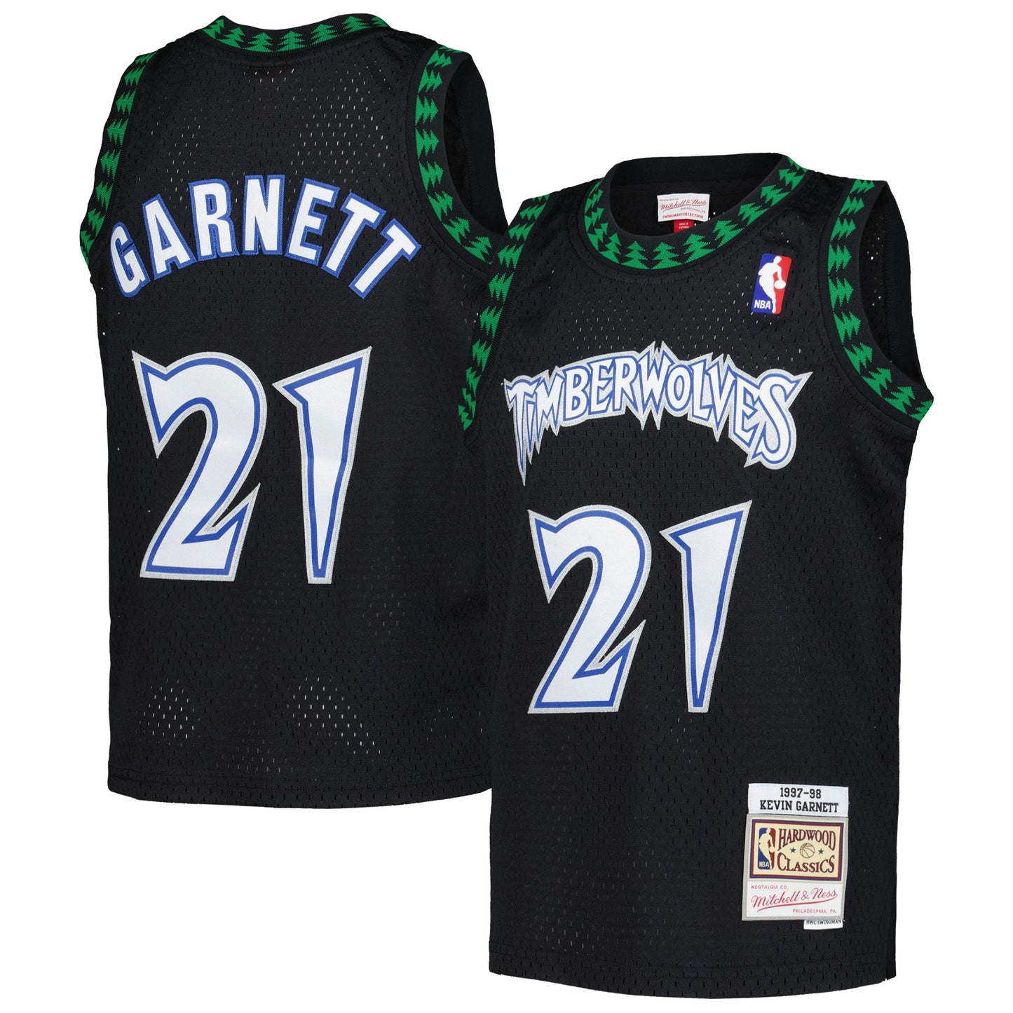 Kevin Garnett Minnesota Timberwolves Mitchell & Ness Youth 1995-96 Hardwood Classics Swingman Jersey - Blue