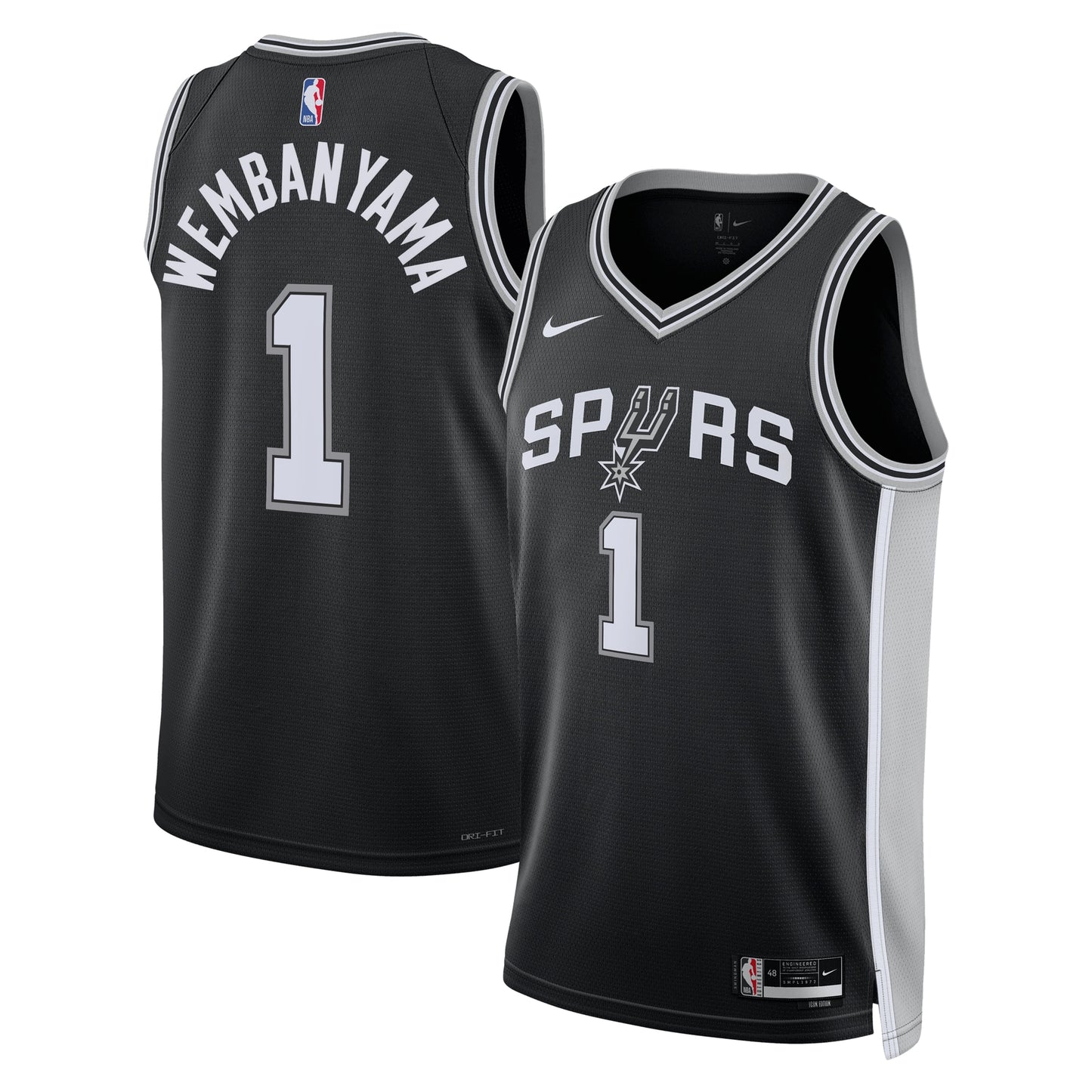 Victor Wembanyama San Antonio Spurs Nike Unisex Swingman Jersey - Icon Edition - Black