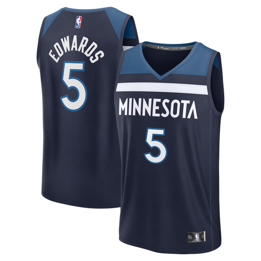 Anthony Edwards Minnesota Timberwolves Fanatics Fast Break Replica Player Jersey - Icon Edition - Navy