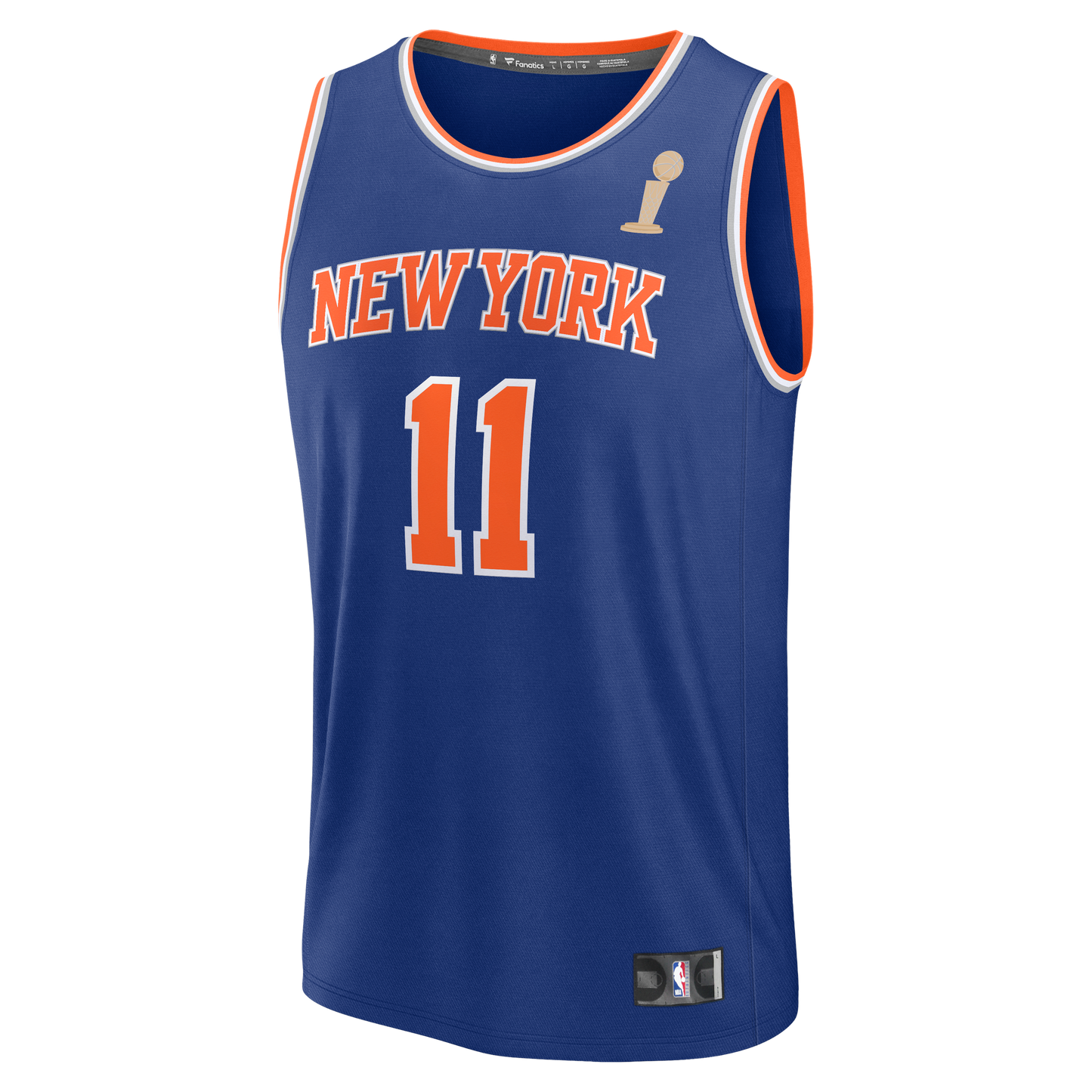 Jalen Brunson New York Knicks Fanatics Youth 2026 NBA Finals Champions Fast Break Replica Jersey - Icon Edition - Blue